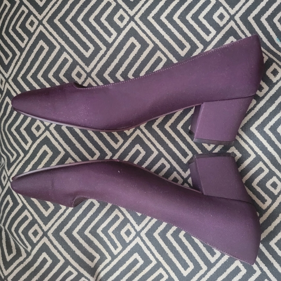 Vintage Dyelights Plum Heels size 9.5 - Picture 1 of 4